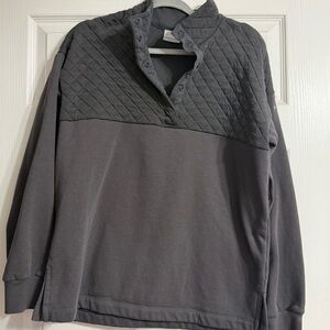 Columbia Gray Quilted Women’s Pullover Sweatshirt